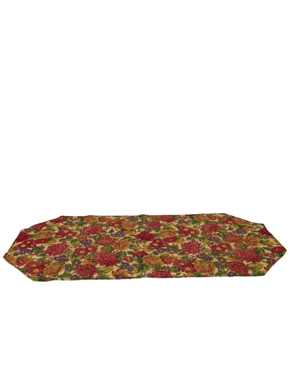 Reversible Table Runner With Christmas Tree & Festive Floral Patterns 36x17in
